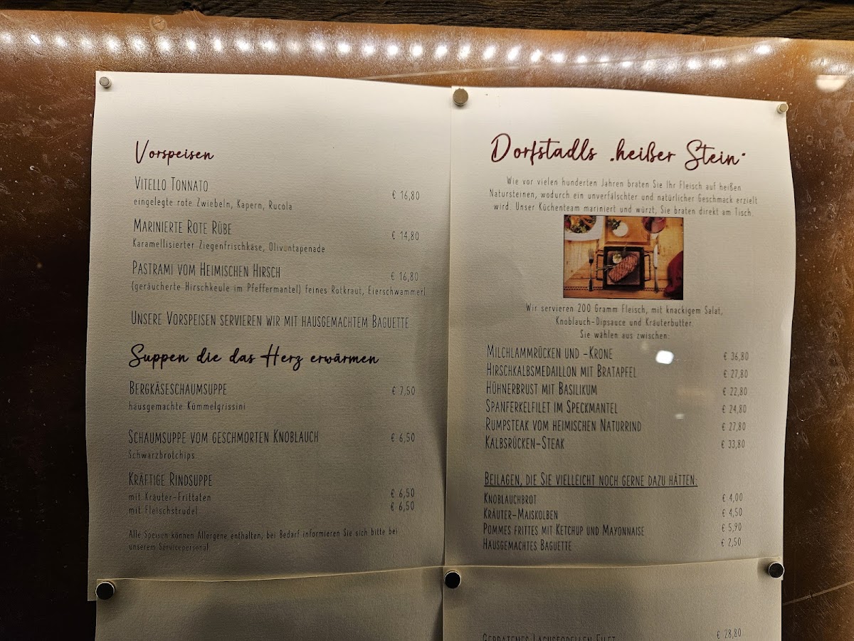 Menu Restaurant Grainer´s Dorfstadl-5